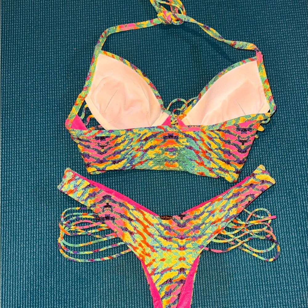 Luli Fama XS Oasis Babe Corset Top & Bottom - Picture 2 of 2
